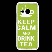 Coque HTC One Mini 2 Keep Calm Drink Tea Vert pomme