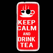 Coque HTC One Mini 2 Keep Calm Drink Tea Rouge