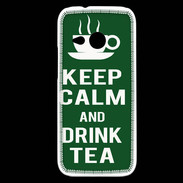 Coque HTC One Mini 2 Keep Calm Drink Tea Vert