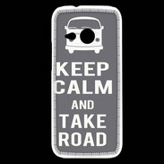 Coque HTC One Mini 2 Keep Calm Take Road Gris