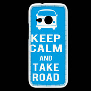 Coque HTC One Mini 2 Keep Calm Take Road Cyan