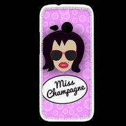 Coque HTC One Mini 2 Miss Champagne Brune