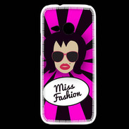 Coque HTC One Mini 2 Miss Fashion Brune