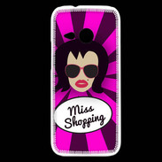 Coque HTC One Mini 2 Miss Shopping Brune
