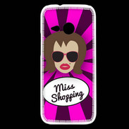 Coque HTC One Mini 2 Miss Shopping Chatain
