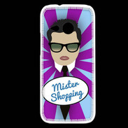 Coque HTC One Mini 2 Mister Shopping Brun
