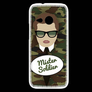 Coque HTC One Mini 2 Mister Soldier Chatain