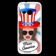 Coque HTC One Mini 2 Miss USA Chatain