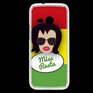 Coque HTC One Mini 2 Miss Rasta Brune
