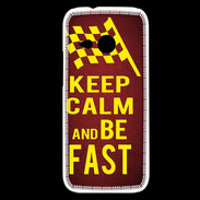 Coque HTC One Mini 2 Keep Calm and Be Fast Rouge