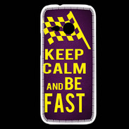 Coque HTC One Mini 2 Keep Calm and Be Fast Violet