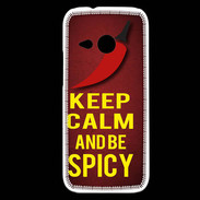 Coque HTC One Mini 2 Keep Calm and Be Spicy Rouge