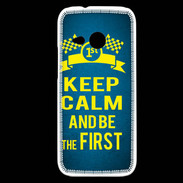 Coque HTC One Mini 2 Keep Calm and Be the First Bleu