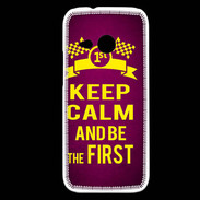 Coque HTC One Mini 2 Keep Calm and Be the First Rose