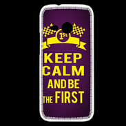 Coque HTC One Mini 2 Keep Calm and Be the First Violet