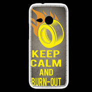 Coque HTC One Mini 2 Keep Calm and Burn Out Gris
