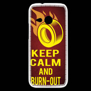 Coque HTC One Mini 2 Keep Calm and Burn Out Rouge