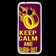 Coque HTC One Mini 2 Keep Calm and Burn Out Rose