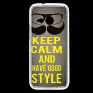 Coque HTC One Mini 2 Keep Calm and Have a good Style Gris