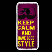 Coque HTC One Mini 2 Keep Calm and Have a good Style Rose