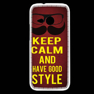 Coque HTC One Mini 2 Keep Calm and Have a good Style Rouge