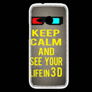 Coque HTC One Mini 2 Keep Calm and See your life 3D Gris
