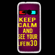 Coque HTC One Mini 2 Keep Calm and See your life 3D Rose
