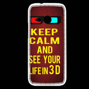 Coque HTC One Mini 2 Keep Calm and See your life 3D Rouge