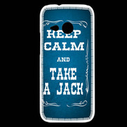 Coque HTC One Mini 2 Keep Calm and Take Jack Bleu