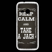 Coque HTC One Mini 2 Keep Calm and Take Jack Gris