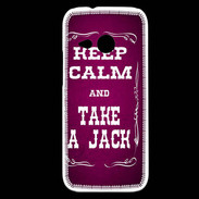 Coque HTC One Mini 2 Keep Calm and Take Jack Rose