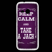 Coque HTC One Mini 2 Keep Calm and Take Jack Violet