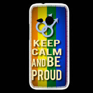 Coque HTC One Mini 2 Keep Calm and Be Proud mens Gay
