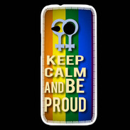 Coque HTC One Mini 2 Keep Calm and Be proud Women Gay