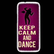 Coque HTC One Mini 2 Keep Calm and Dance Rose