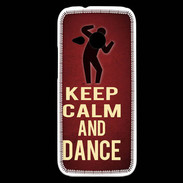 Coque HTC One Mini 2 Keep Calm and Dance Rouge