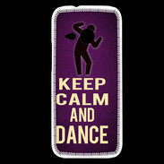 Coque HTC One Mini 2 Keep Calm and Dance Violet