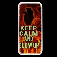 Coque HTC One Mini 2 Keep Calm and Grenade Feu