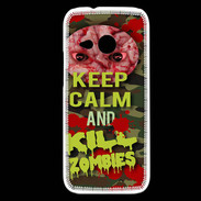 Coque HTC One Mini 2 Keep Calm and Kill Zombies camouflage