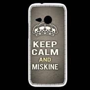 Coque HTC One Mini 2 Keep Calm and Miskine Gris