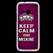Coque HTC One Mini 2 Keep Calm and Miskine Rose