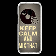 Coque HTC One Mini 2 Keep calm and Mix That Gris