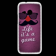 Coque HTC One Mini 2 Life It's a game Rose ZG