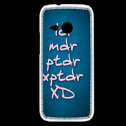 Coque HTC One Mini 2 LOL MDR bleu ZG