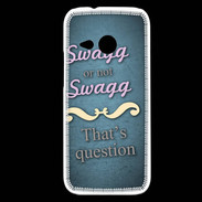 Coque HTC One Mini 2 Swag or Not bleu ZG