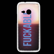 Coque HTC One Mini 2 Fuckable bleu ZG