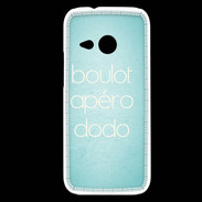 Coque HTC One Mini 2 Boulot Apéro Dodo Turquoise ZG