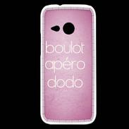 Coque HTC One Mini 2 Boulot Apéro Dodo Rose ZG