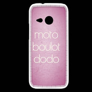 Coque HTC One Mini 2 Moto Boulot Dodo rose ZG