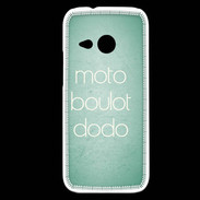 Coque HTC One Mini 2 Moto Boulot Dodo Vert ZG